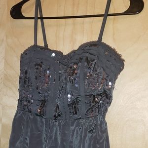 Grey sparkle cocktail dress